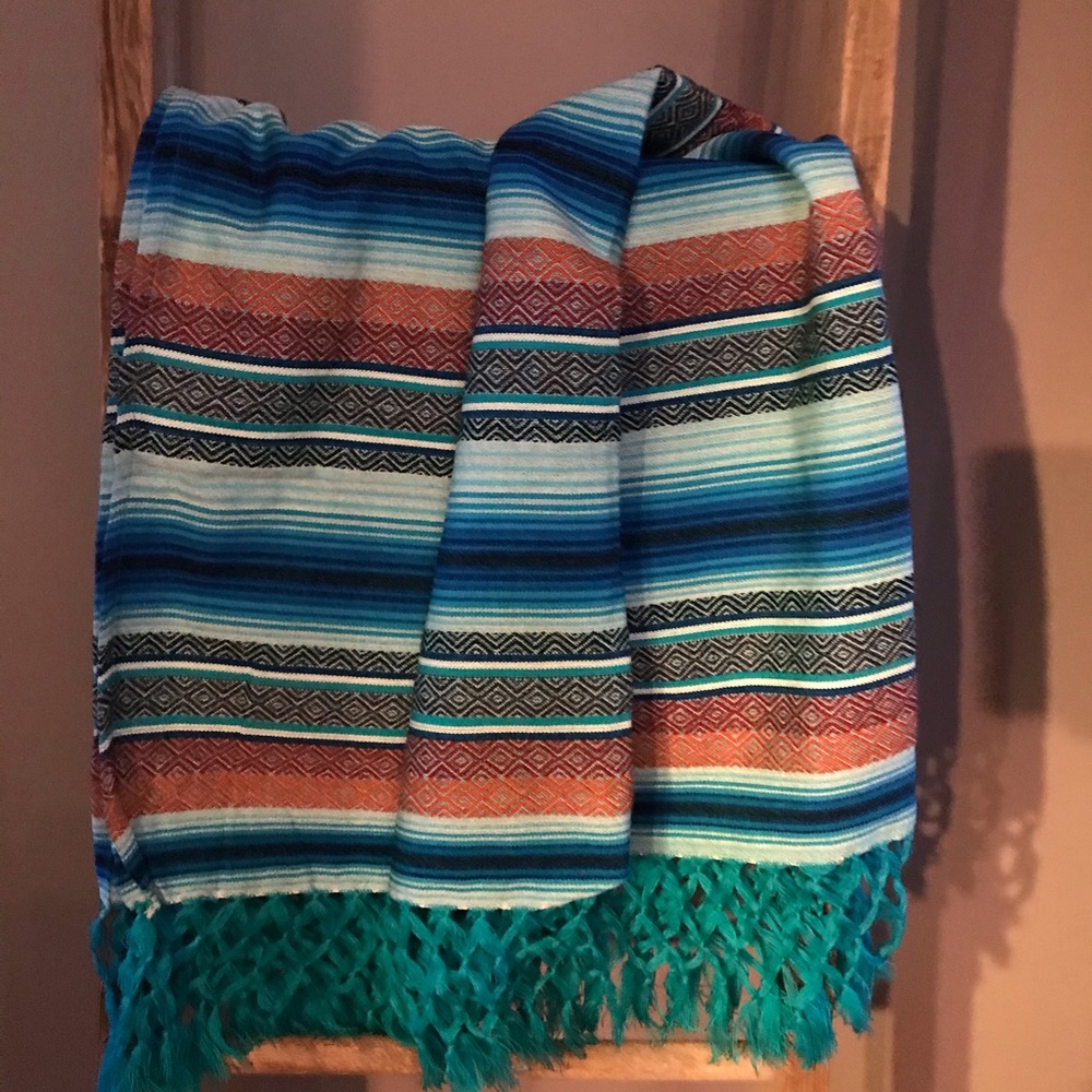Turquoise Tones Southwestern Style Throw/Wrap